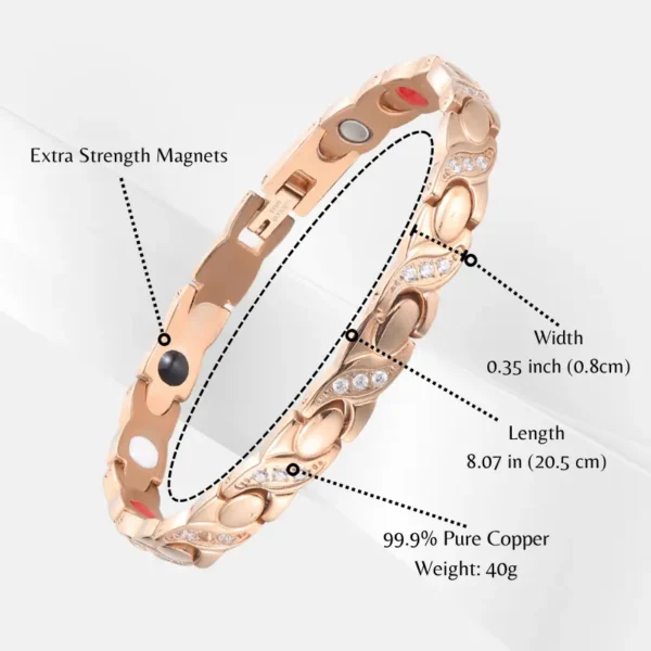 Czticle® MagnaCalm Copper Magnet Wellness Bracelet for Women