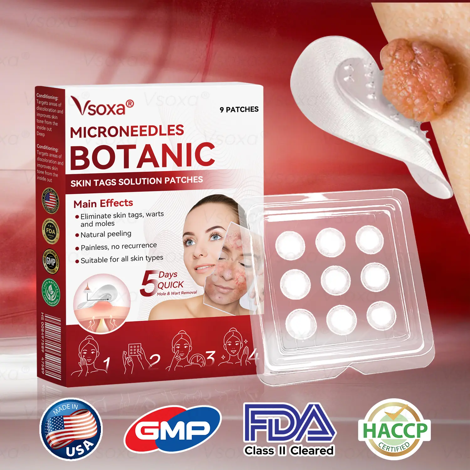 CZTICLE® 💧Microneedles Botanical Skin Tags Solution Patches - Made in the USA👩⚕️